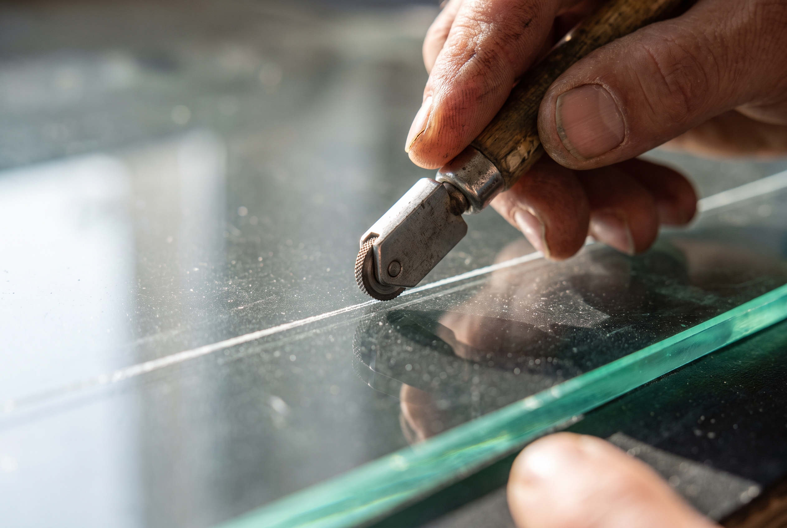 Manor Glass glazier cutting glass