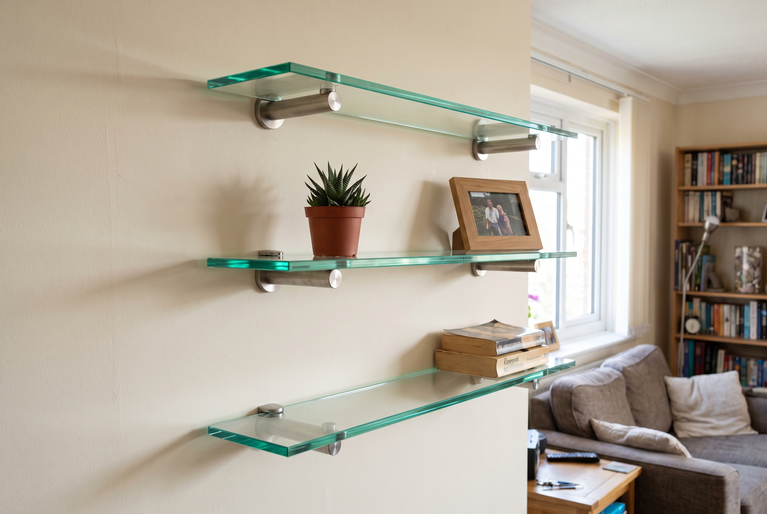 Glass shelving products
