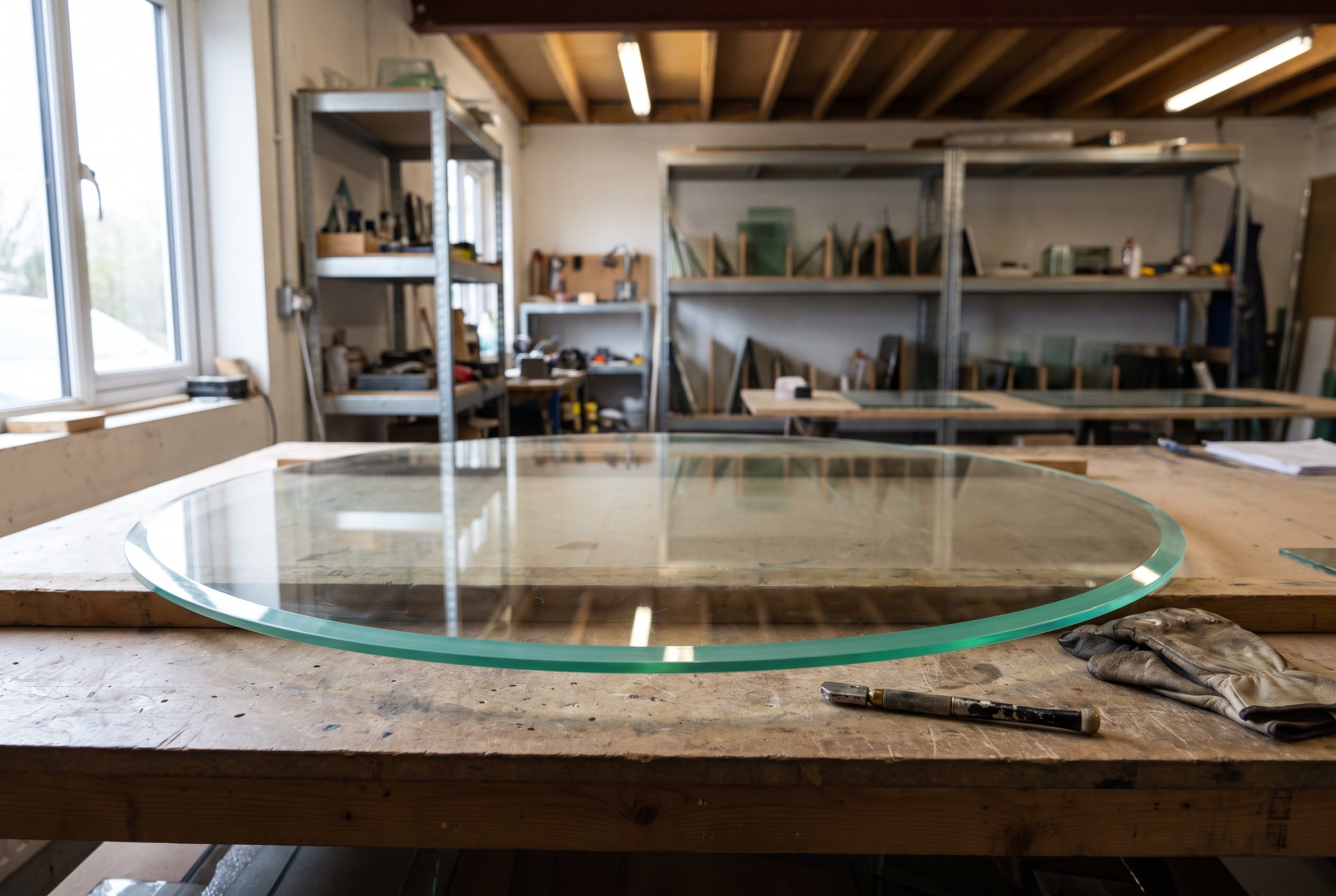 Glass table top